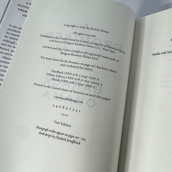 A Promised Land by Barack Obama First Edition Hardcover Memoir Book Crown 2020 - Picture 7 of 8
